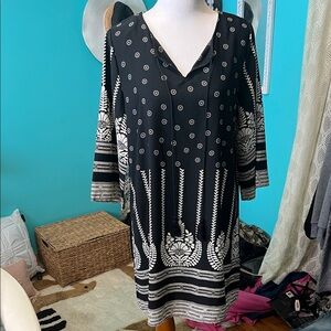 Black and White Patterned Dress